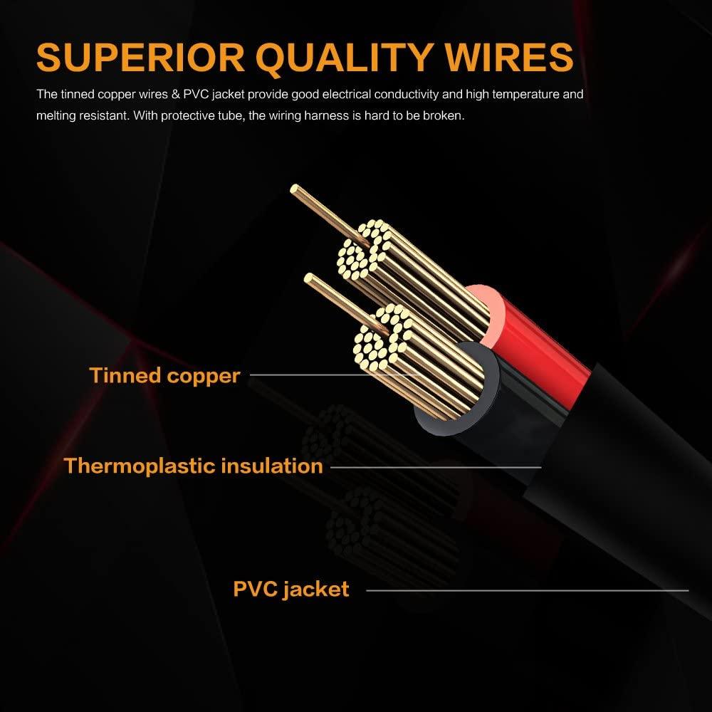 (2 Lead) LED Light Bar Wiring Harness Kit with Fuse Relay ON/Off Switch for LED Off-Road Driving Work Light - Auxbeam  – éclairage LED auto, kit complet prêt à installer