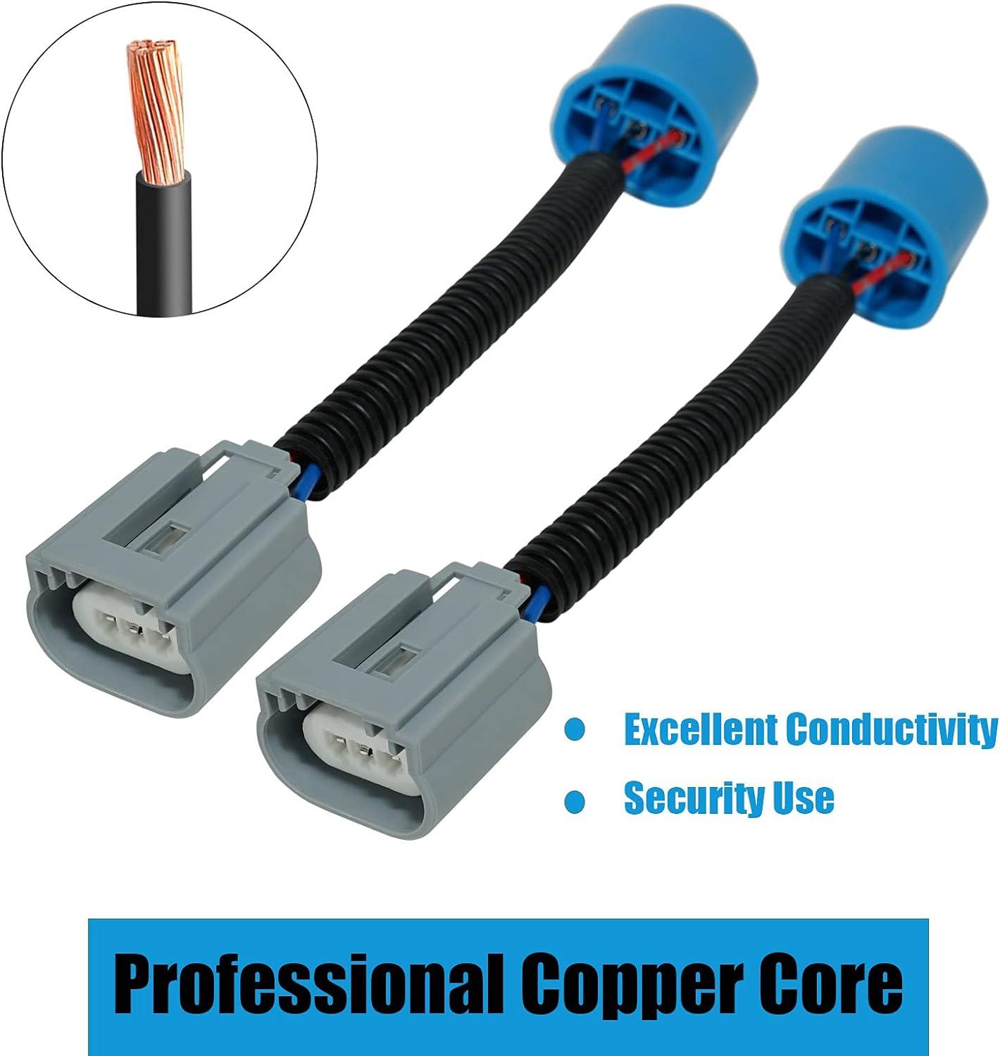 9007 LED مقبس المصباح الأمامي محول أنثى موصل تسخير الأسلاك للمصباح الأمامي / ضوء الضباب 2 قطعة / المجموعة