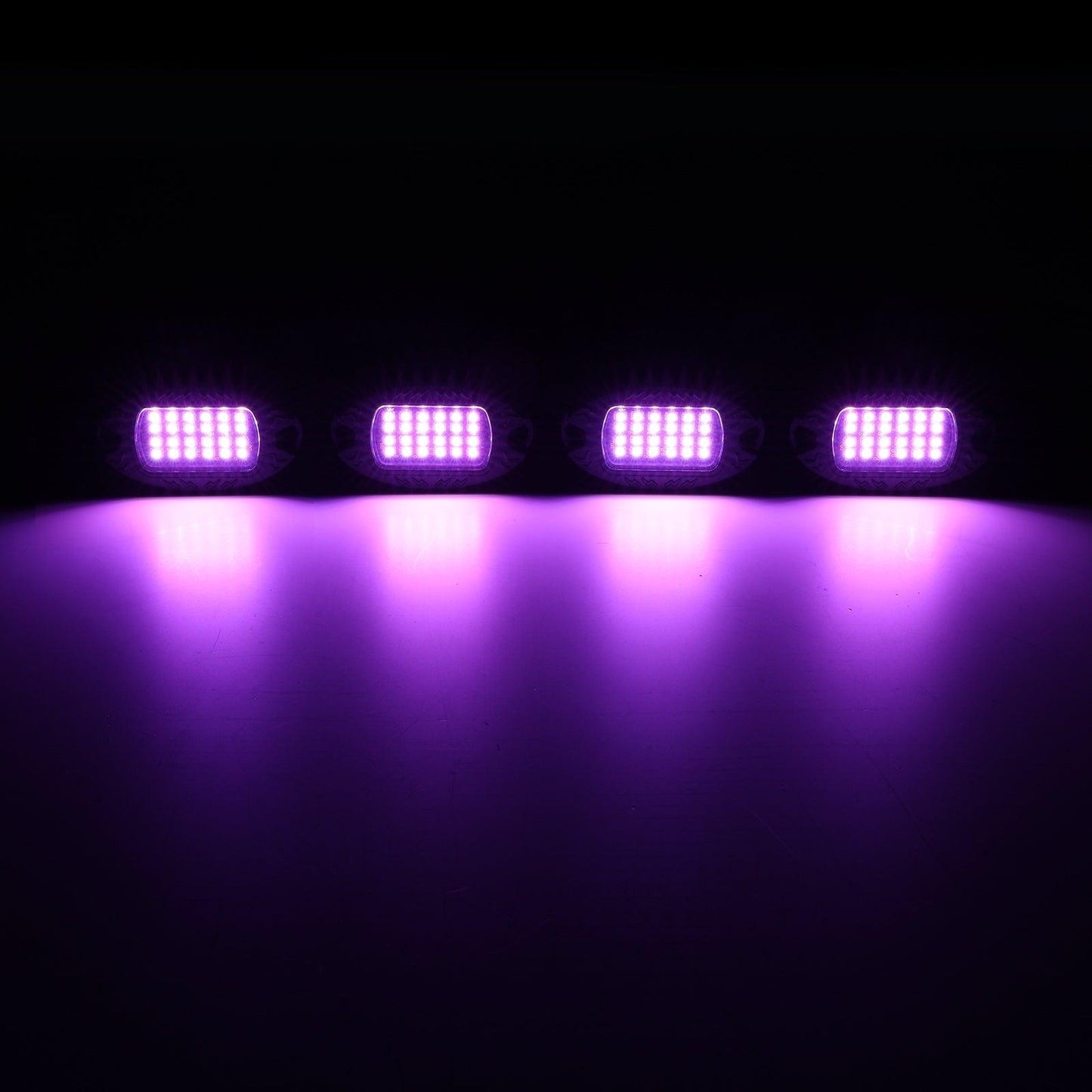 RGBW LED Rock Lights Kit with Bluetooth APP & Wireless Remote Control, Multicolor Neon Underglow Lights with Brake Light function