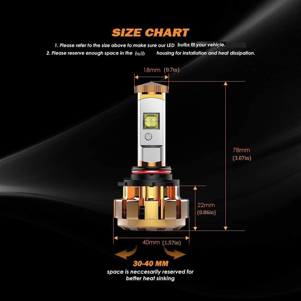 (2pcs/set) 9005 LED Light Bulbs F-16 Series LED 12000LM 60W 6000K White Light