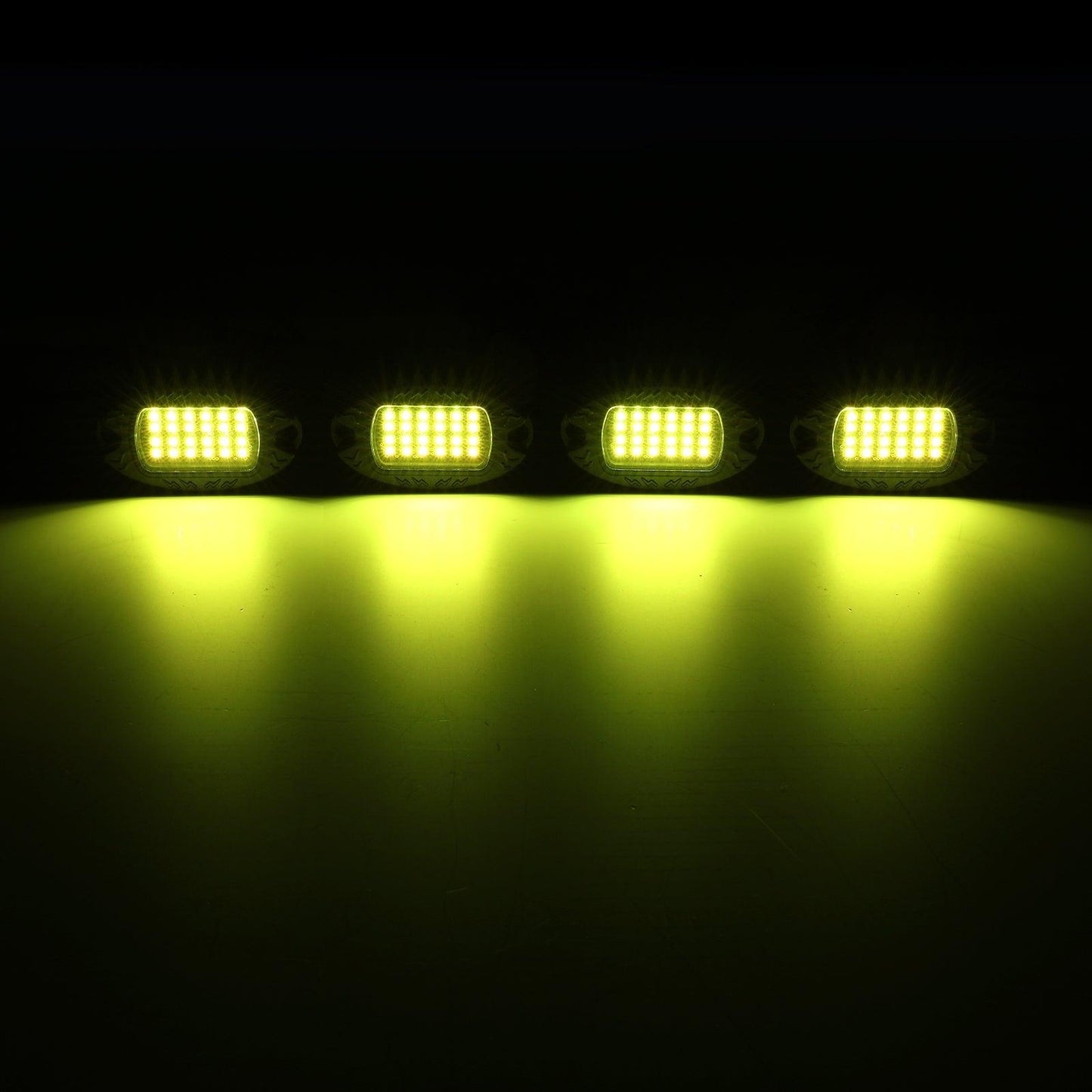 RGBW LED Rock Lights Kit with Bluetooth APP & Wireless Remote Control, Multicolor Neon Underglow Lights with Brake Light function for ATV UTV