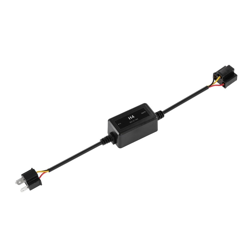 H4/9003 C10-MODEL Enhanced LED Headlight Bulbs Canbus Decoder Anti-Flicker Hyper Flash No Warning Harness Resistor Conversion Kit 2pcs/set