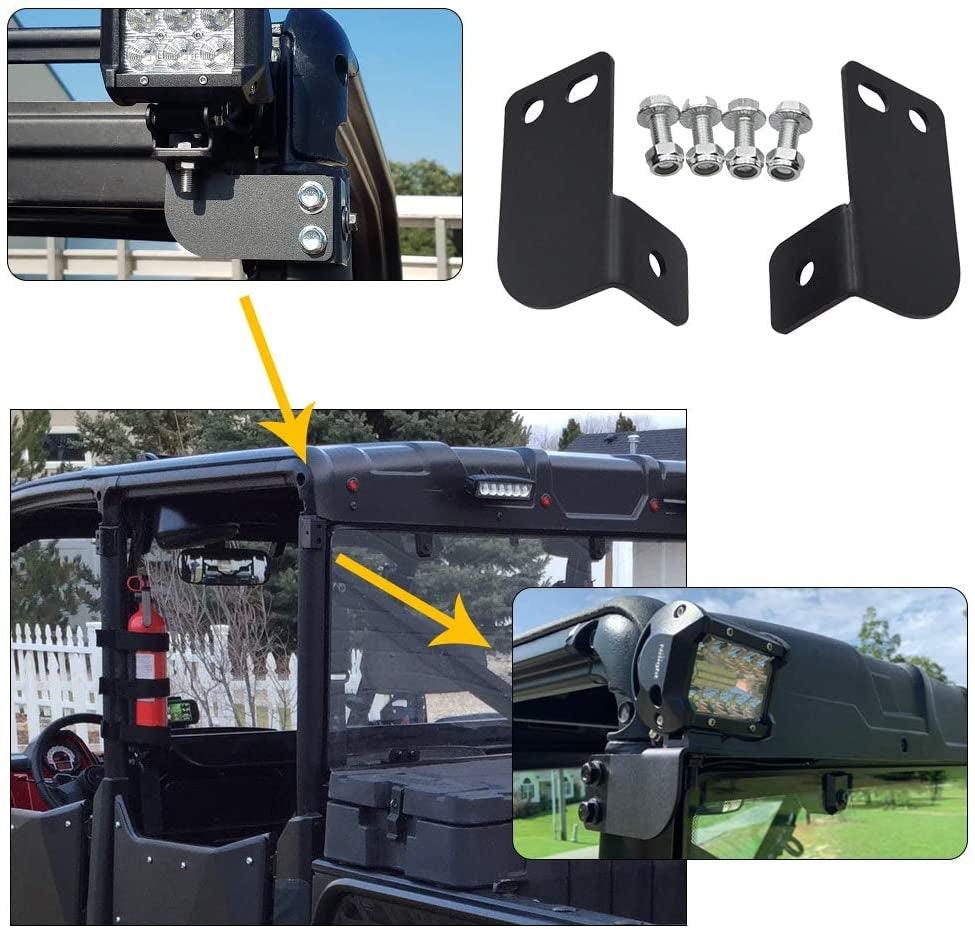 3 Inch LED Pods Light Spot/Flood Beam & Rear Roof Reversing Light LED Pod Light Brackets for 2013-2021 Polaris Ranger 570/800/900/900xp/1000/1000xp