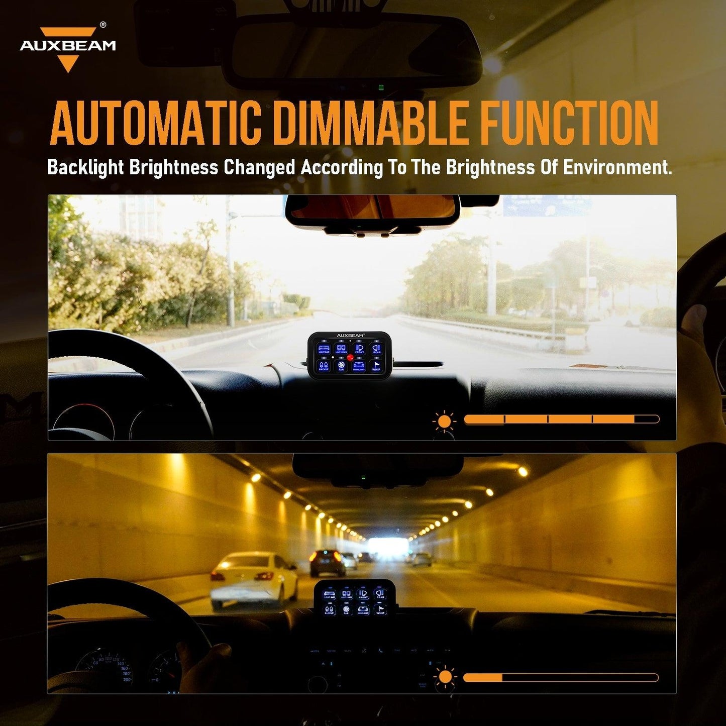 Single Series 6/8 Gang LED Switch Panel,Off Road Light Controller 