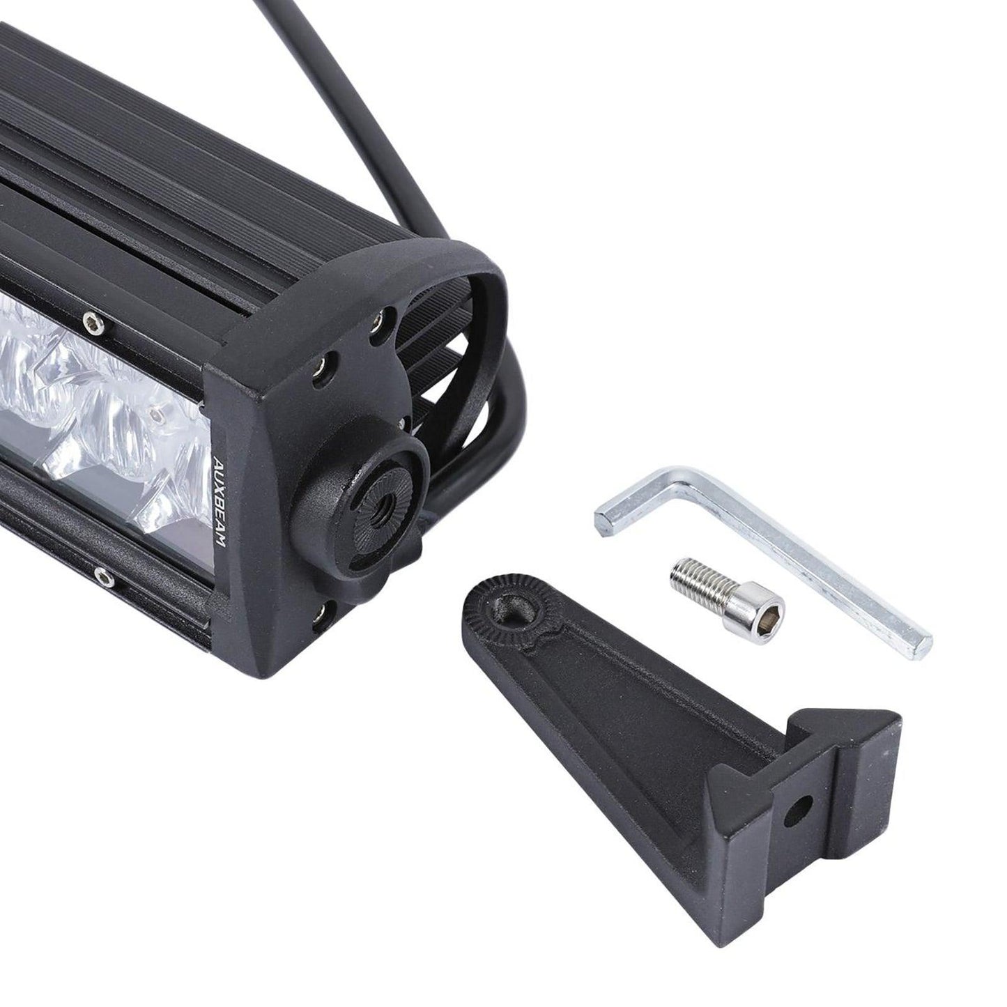 52" 5D-Series Straight LED Light Bar&Windshield Mounting Brackets For Jeep Wrangler JK 2007~2017