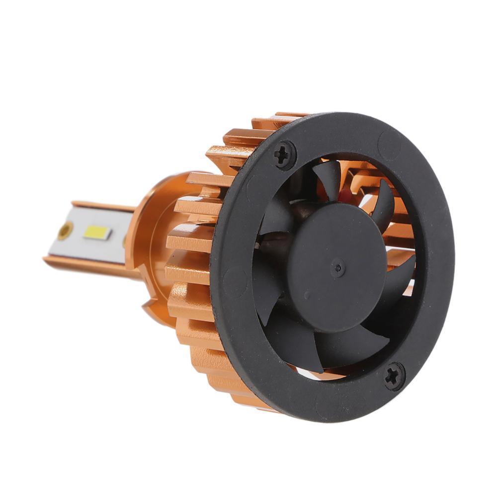 مصابيح أمامية LED H3، 52 واط، 10000 لومن، سلسلة F2، حجم صغير، 6500 كلفن، أبيض بارد | 2 لمبة