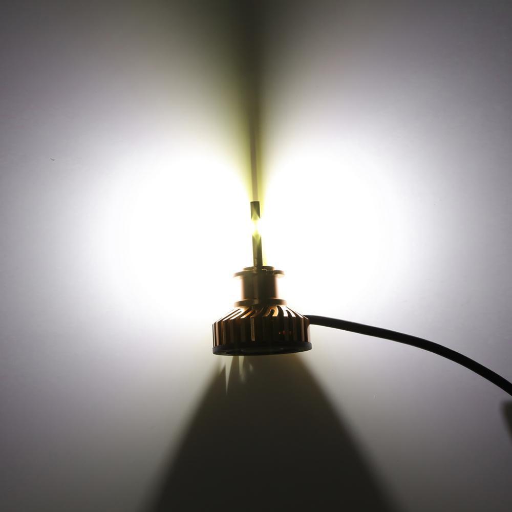 مصابيح أمامية LED H3، 52 واط، 10000 لومن، سلسلة F2، حجم صغير، 6500 كلفن، أبيض بارد | 2 لمبة