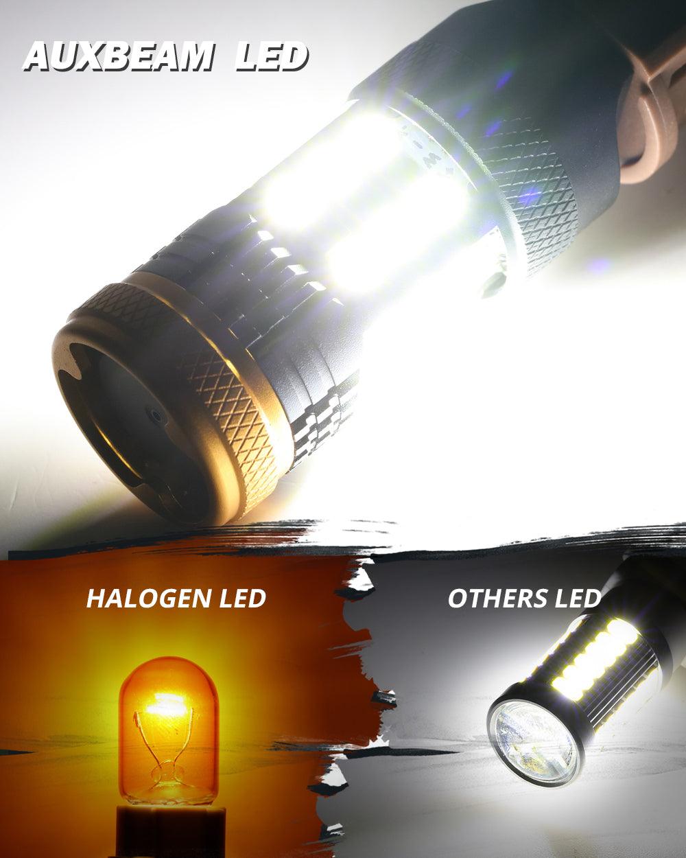 T20 7443 7440 LED Backup Reverse/Turn Signal/Brake Tail Light Bulbs 56W 600% High Brightness CAN-Bus Error Free 6500K White B21 Series | 2 bulbs 