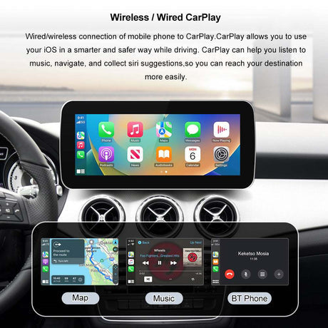 Andream Wireless Carplay Android Auto Multimédia Pour Mercedes Benz A B CLA GLA W176 W246 2013-2015