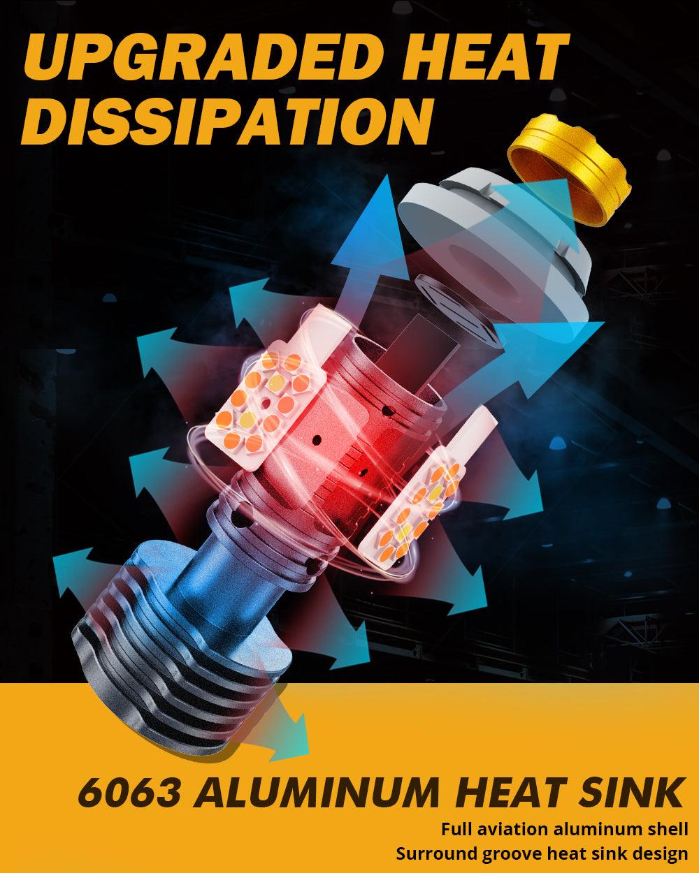 🆕T20 7443 7440 LED Front Turn Signal & DRL Light Bulbs 800% High Brightness CAN-Bus Error Free Dual Color Switchback White & Amber B31 Series | 2 Bulbs