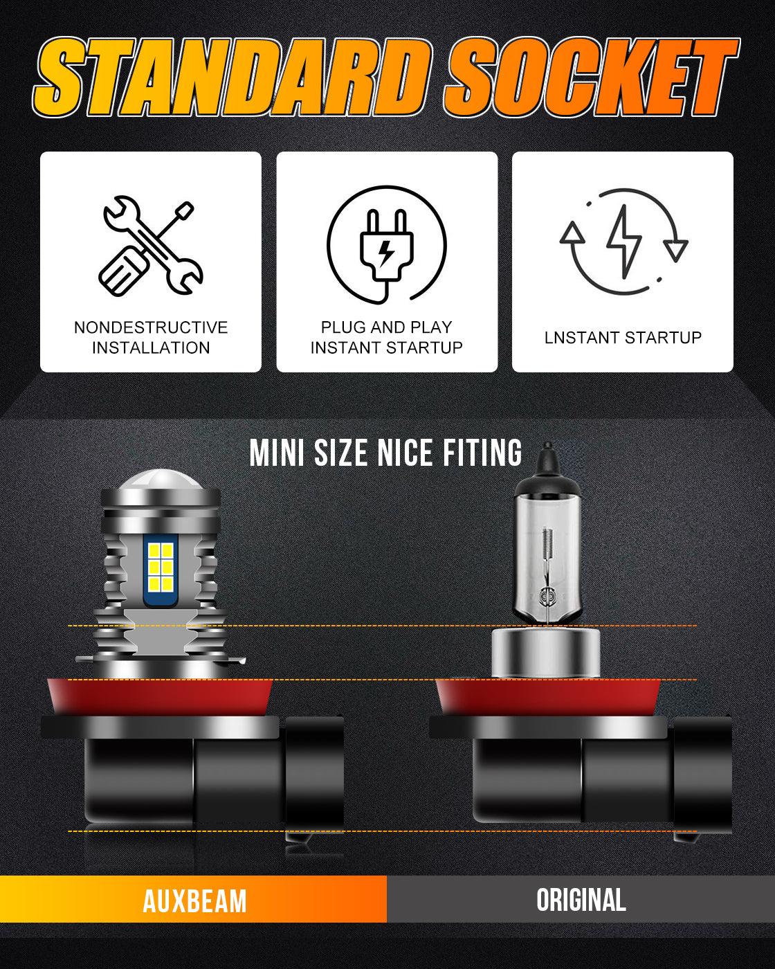 🔥(2pcs/set) Y2 Series 3-Sides Cool White/Yellow LED Fog Light/DRL