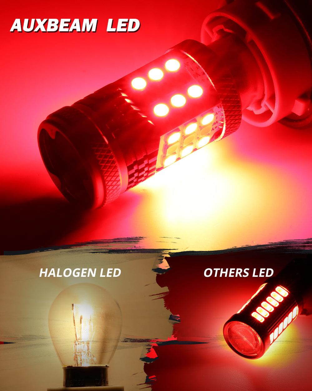 1157 BAY15D LED Brake/Tail Light Bulbs 56W 600% Hight Brightness CAN-Bus Error Free Red B21 Series | 2 Bulbs