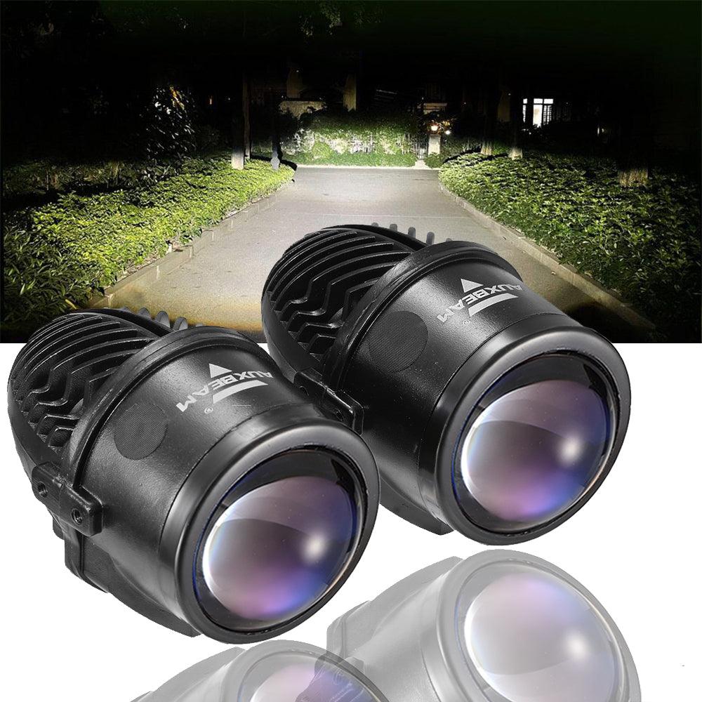 عدسة عرض LED ثنائية 70 واط، مقاس 2 بوصة، ضوء ضبابي، عدسة فيلم زرقاء 6000 كلفن، مناسبة لسيارات تويوتا/هوندا | قطعتان/مجموعة