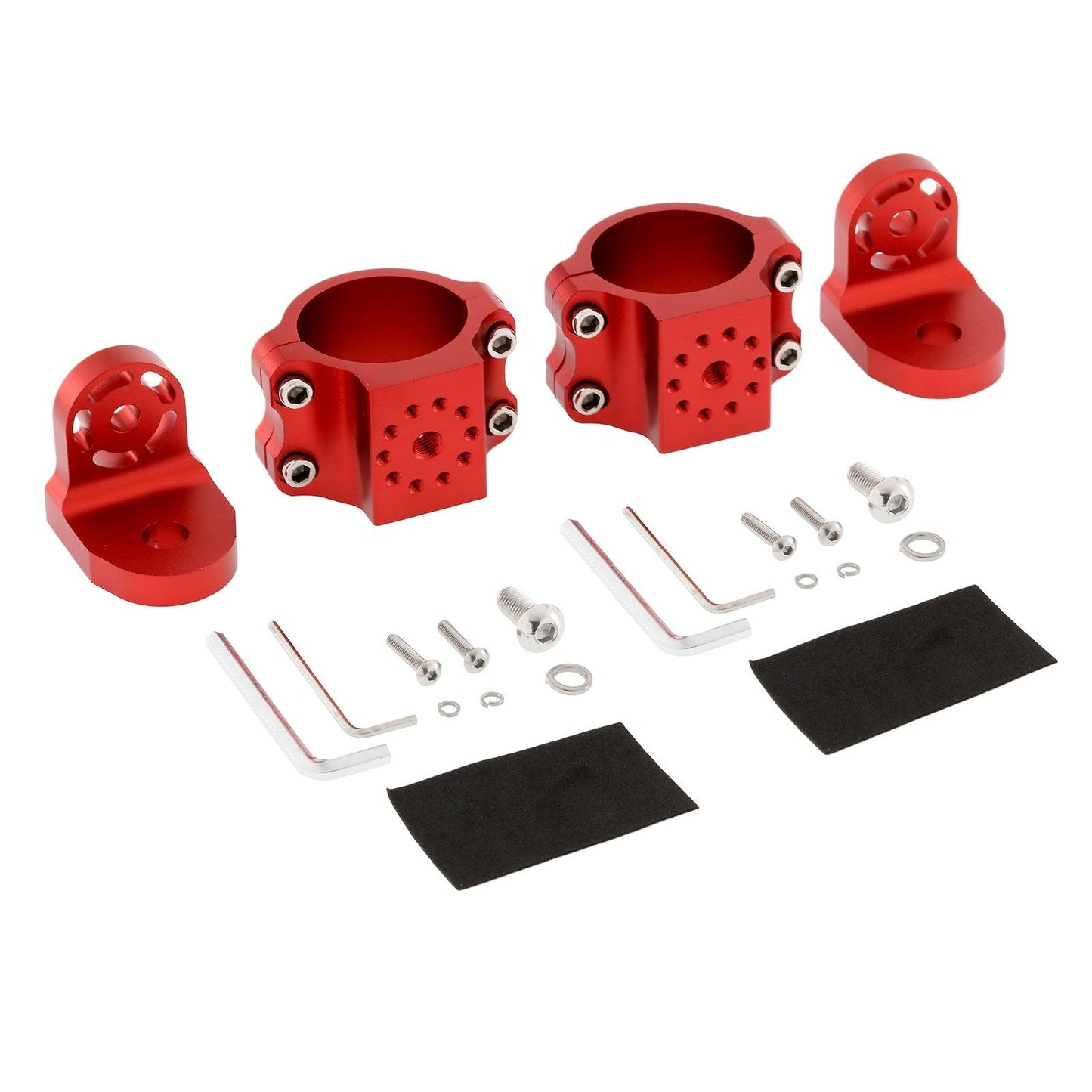 3FT/4FT LED RGB Whip Lights with Bluetooth/ Remote Controlled & Red Universal Flagpole Light Mount  for all UTVs with 1.75" to 2" Roll Cage