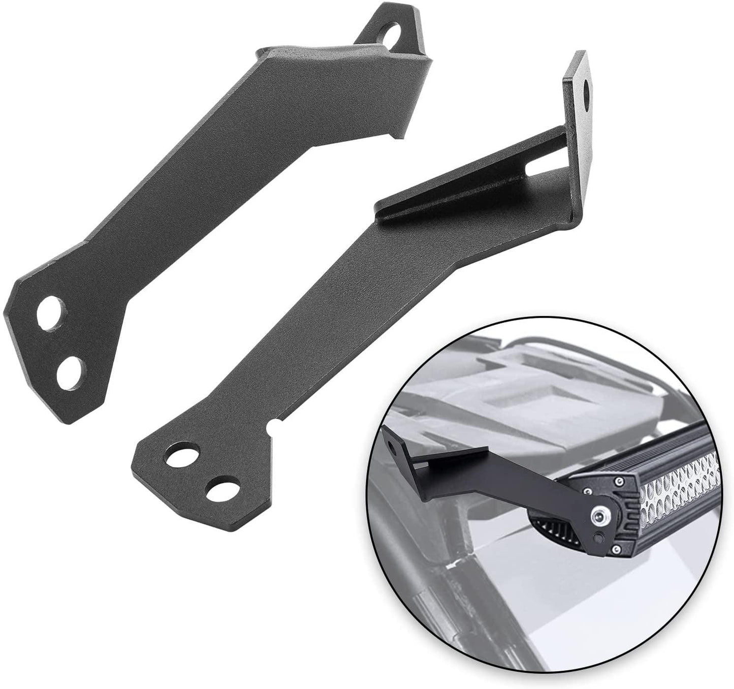 مجموعة قضبان إضاءة LED مزدوجة الصف مقاس 32 بوصة من سلسلة 5D-PRO وحوامل تثبيت على سقف السيارة للزجاج الأمامي لسيارة RZR XP 1000 وRZR XP 4 1000 موديلات 2014-2021 وRZR 900 وRZR-S 1000 موديلات 2016-2021