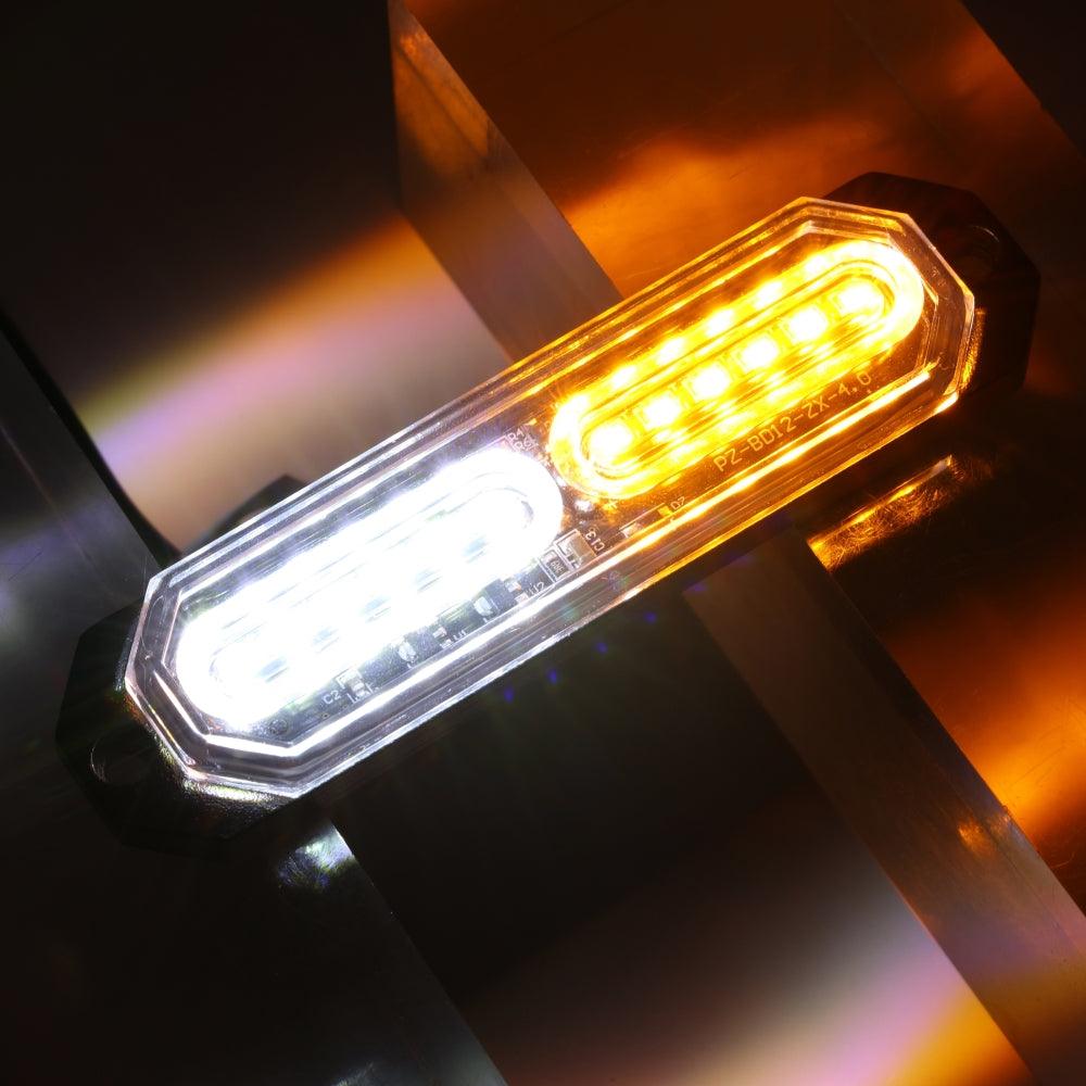 (4 قطع/مجموعة) 12 مصباح LED للطوارئ مثبت على السطح لمصابيح ستروب للشاحنات والمركبات والسيارات الرباعية والشاحنات الصغيرة 