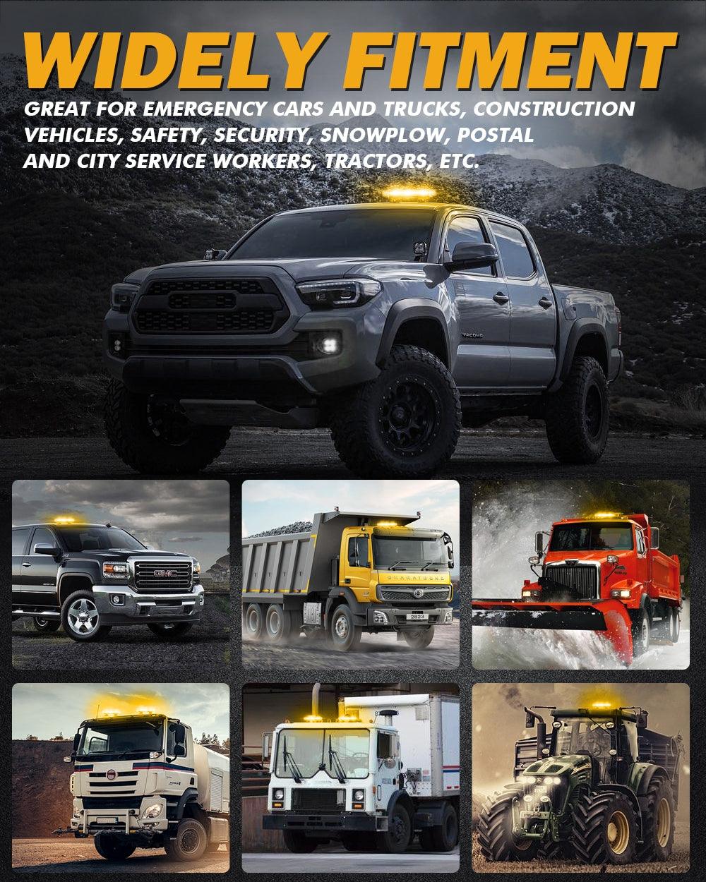 21.5" Rooftop Strobe Flashing Light Bar, 20 Flashing Modes Magnetic Mount Emergency Safety Warning Caution Beacon Lights