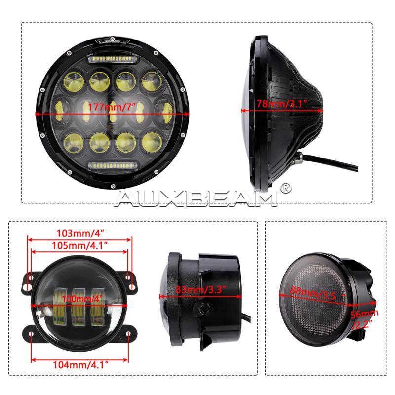 (6PCS/SET) LIGHT + FOG LIGHTS + TURN SIGNALS FOR JEEP WRANGLER
