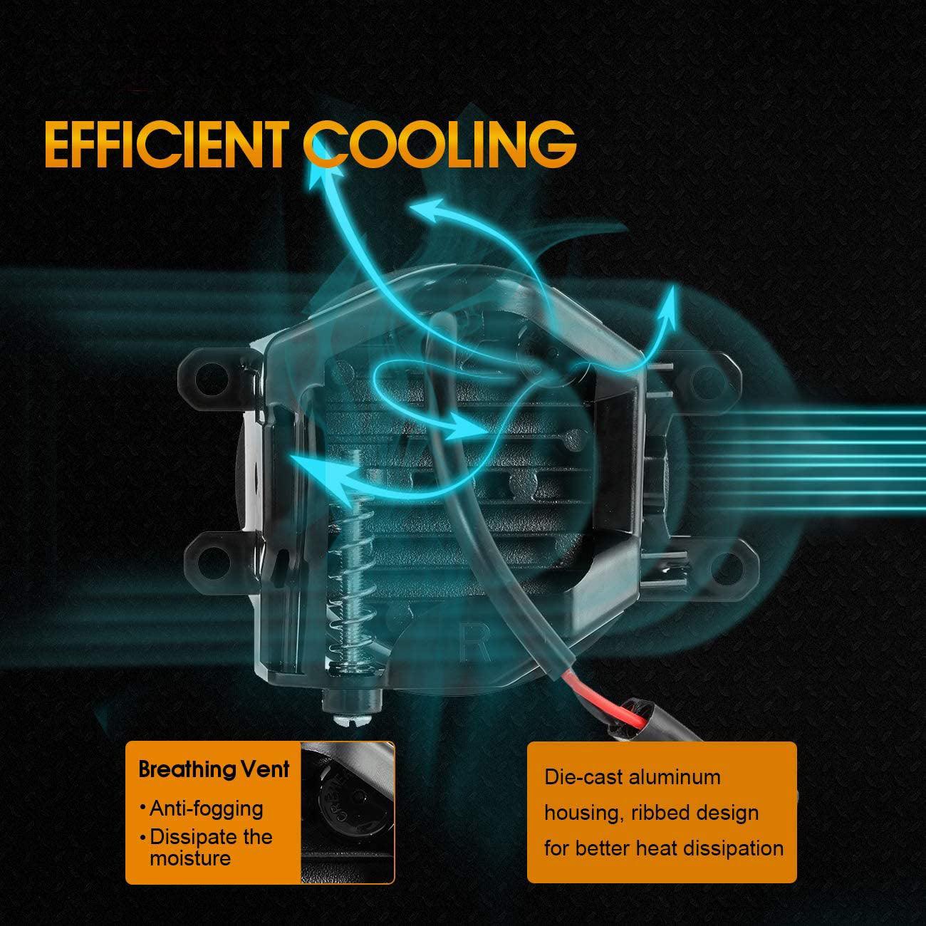 (2pcs/set) 27W Black Fog Lamp Replacement for Toyota Tacoma 2016 2017 2018 2019