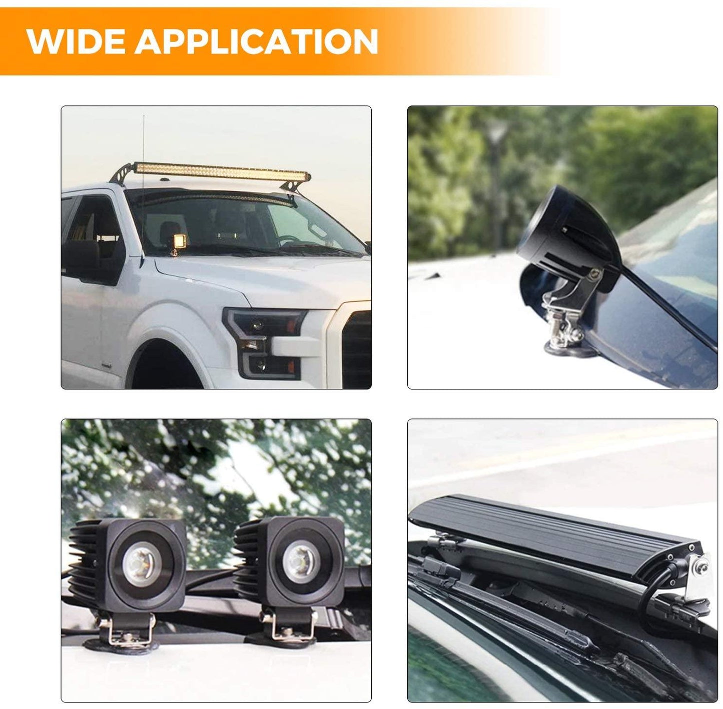 (2pcs/set) Universal LED Light Bar Spot Light Mounting Brackets Clamp Holder Design for Jeep Truck SUV Offroad 