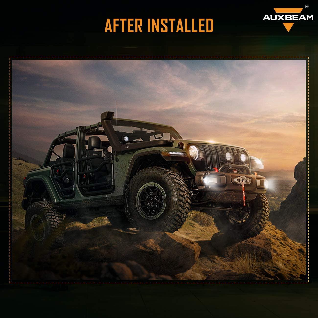 4 Inch 30w LED Fog Lights With White DRL+Amber Turn Signal For Jeep Wrangler 07-18 JK TJ LJ Front Bumper Lamp 