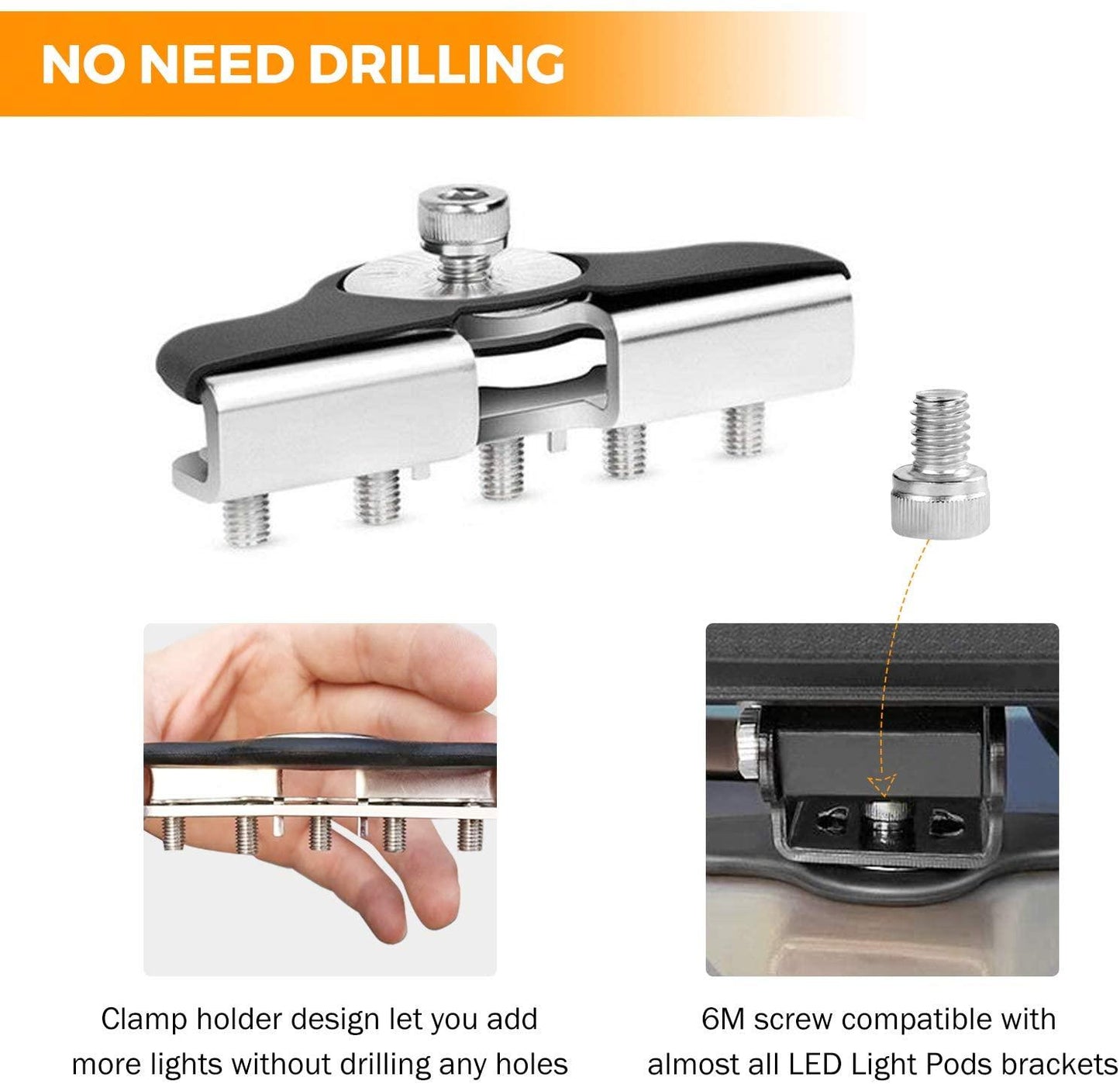 (2pcs/set) Universal LED Light Bar Spot Light Mounting Brackets Clamp Holder Design for Jeep Truck SUV Offroad 