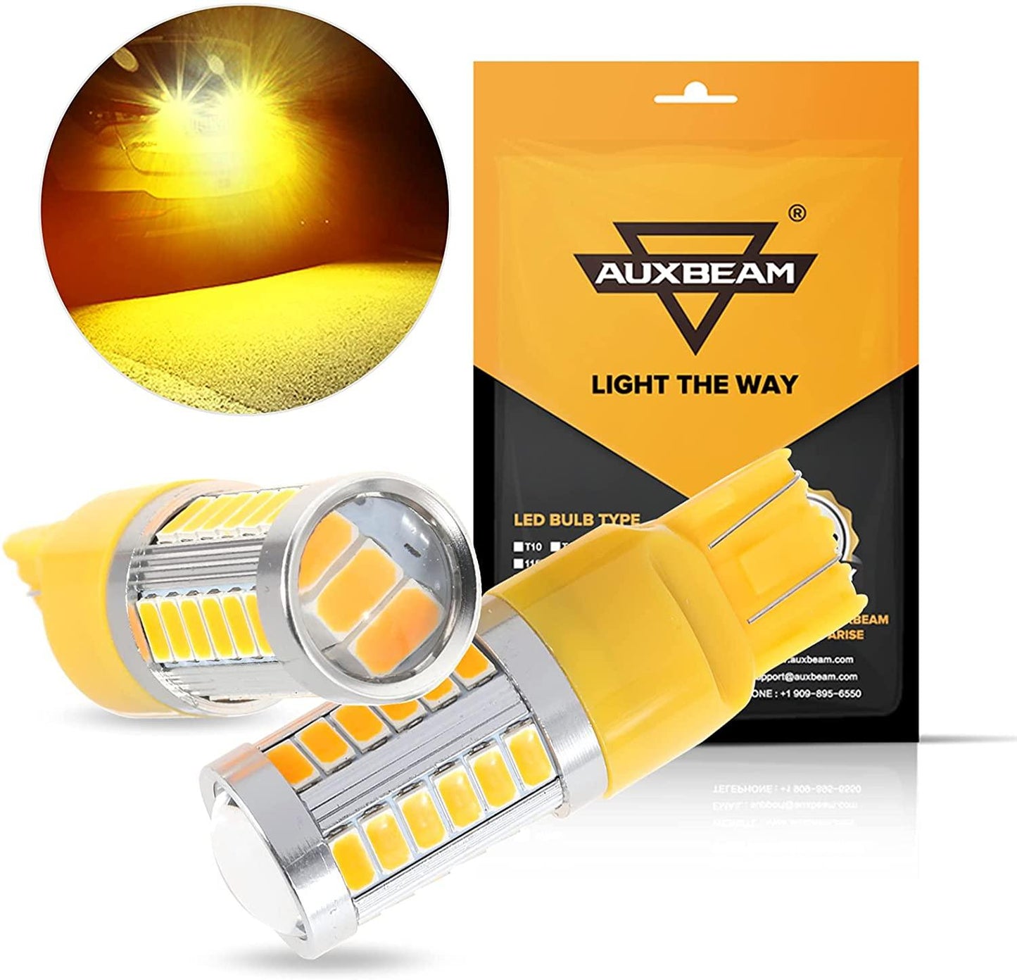 33pcs-LED 3020SMD Cool White/Amber/Red 8000LM LED Brake/Reverse/Parking/Tail/Turn signal Light