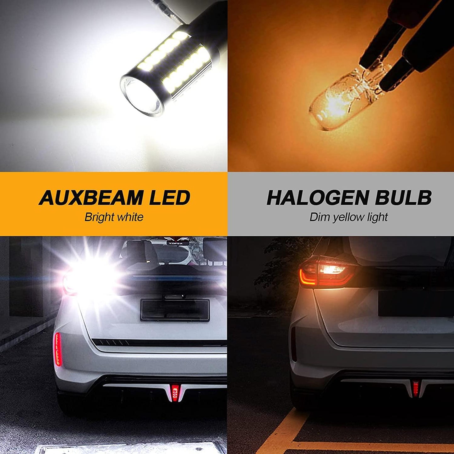 1157 P21/5W BAY15D 50W 33 قطعة - LED 3020SMD أبيض بارد/كهرماني/أحمر 8000LM LED ضوء الفرامل/الرجوع/وقوف السيارات/الخلفية/إشارة الانعطاف