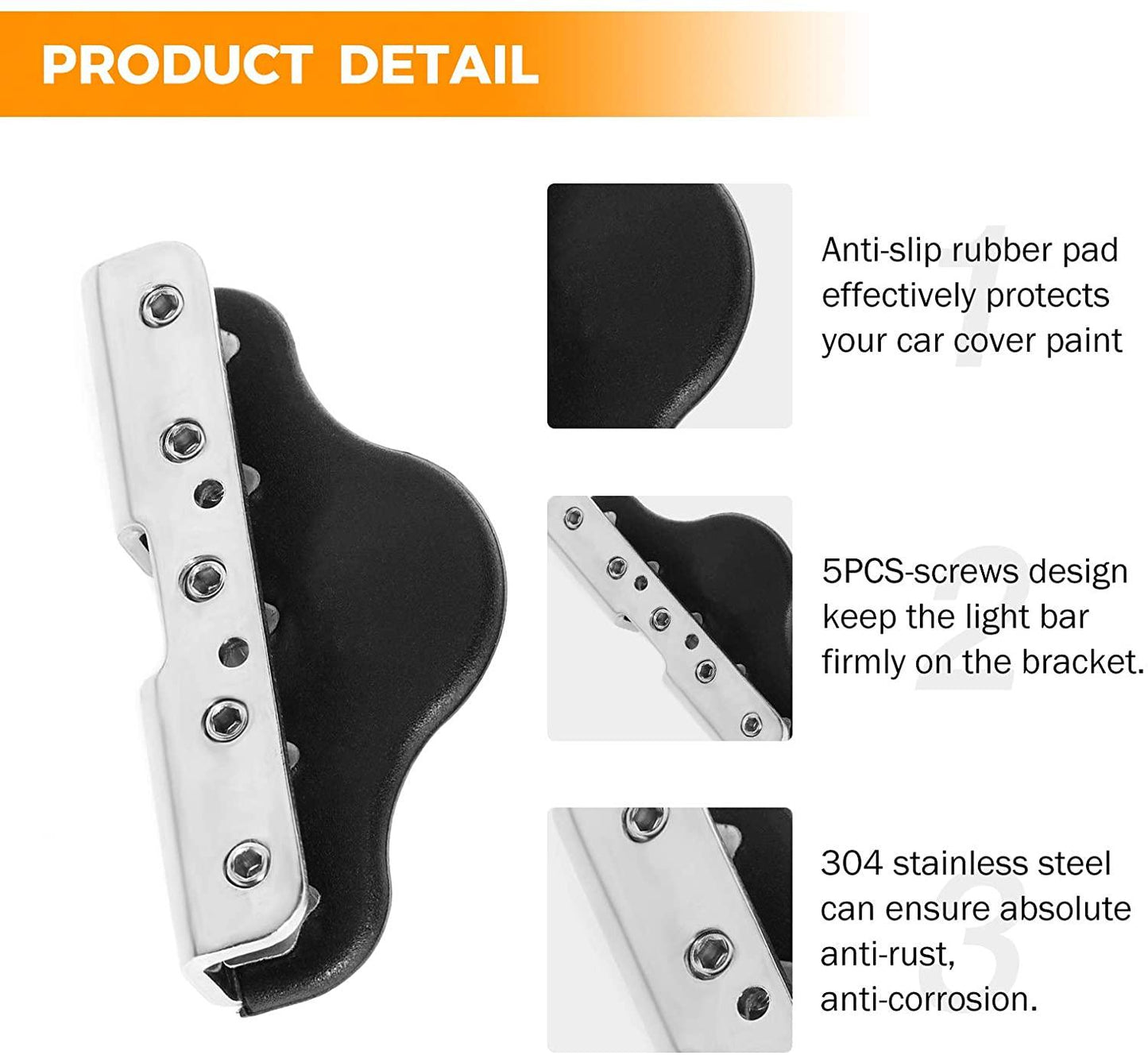 (2pcs/set) Universal LED Light Bar Spot Light Mounting Brackets Clamp Holder Design for Jeep Truck SUV Offroad 