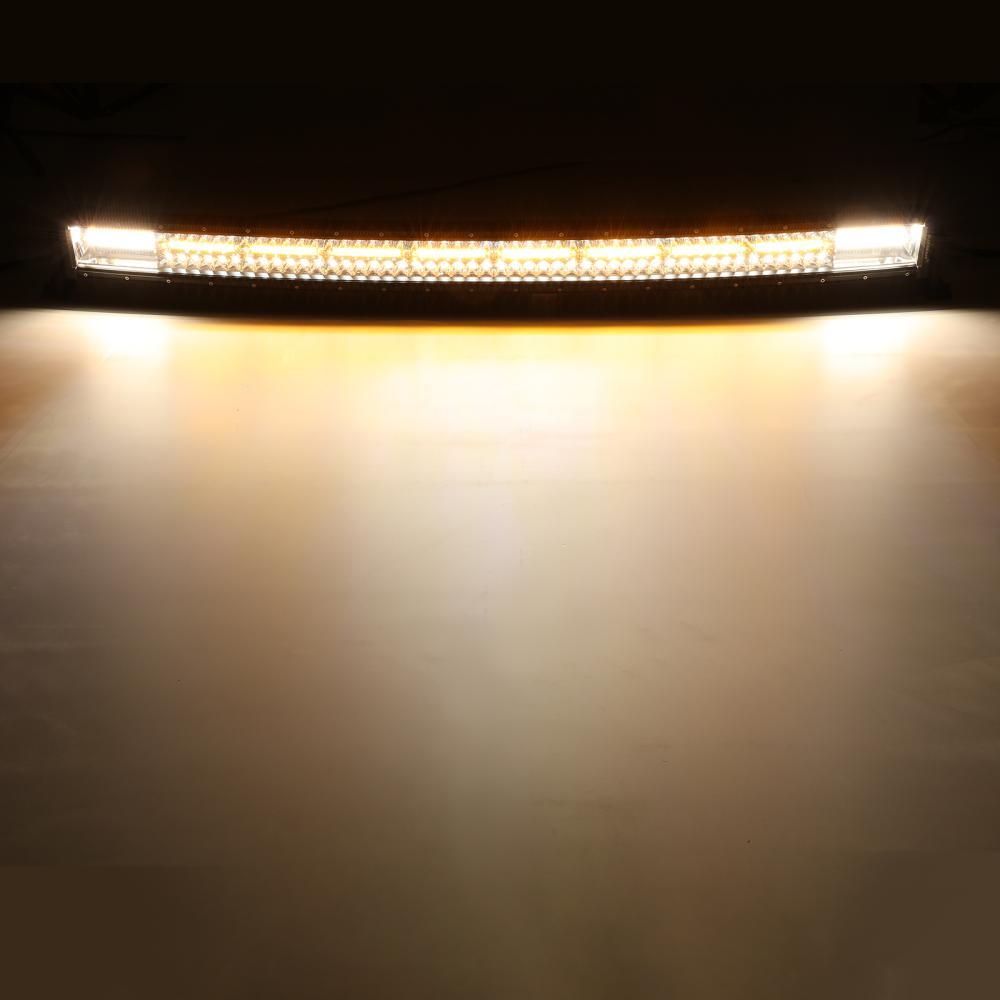 6 Modes Series 42 Inch White&amp;Amber Curved Off Road Led Light Bar