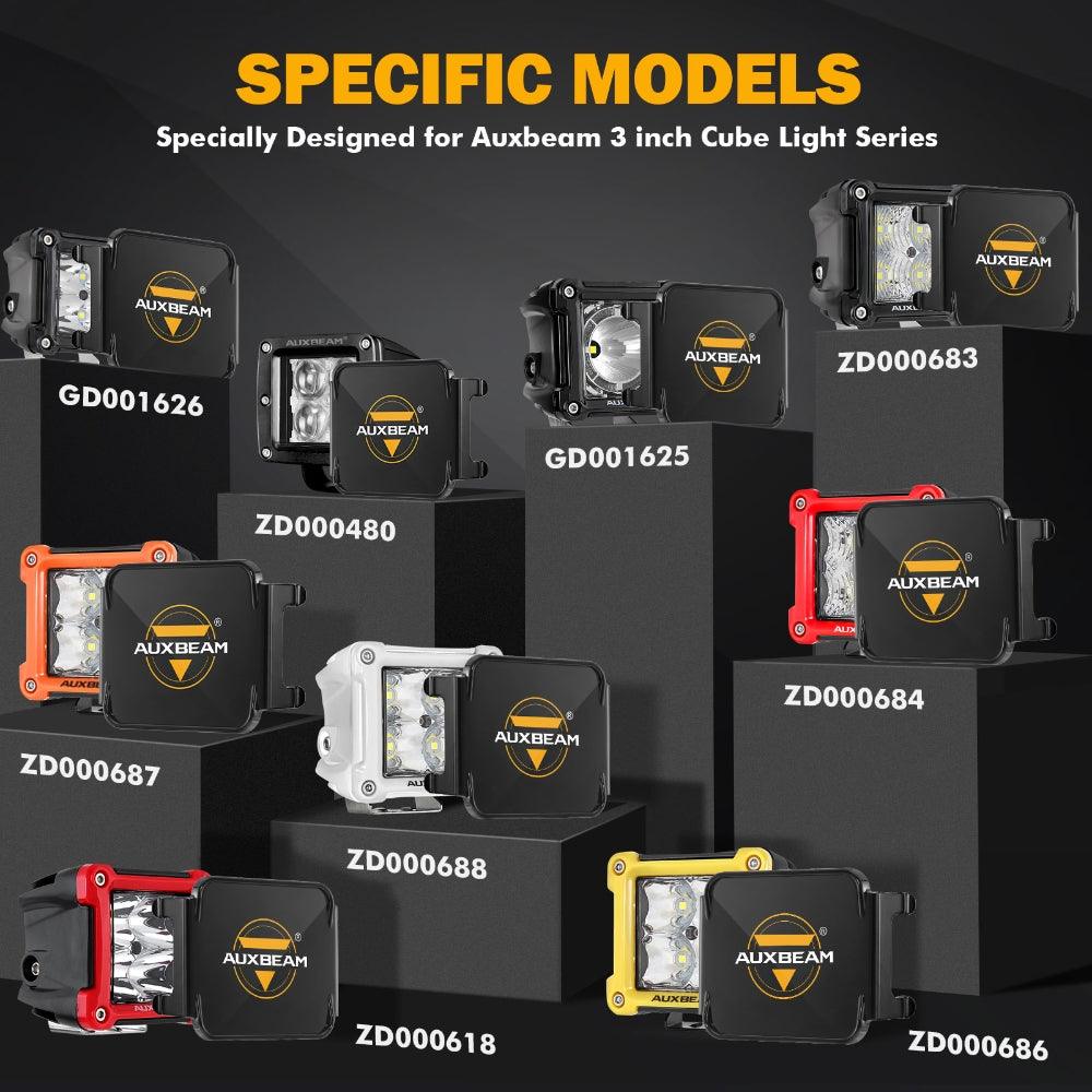 3 Inch LED Driving Light Black Cover Light Shield Cover - Auxbeam  – éclairage LED auto