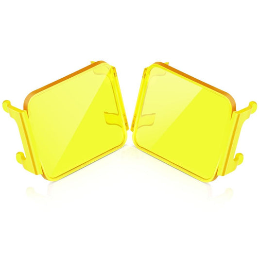 3 inch Amber LED Cube Light Covers for LED Pods Square Offroad Lights Driving Fog Lights - Auxbeam  – éclairage LED auto