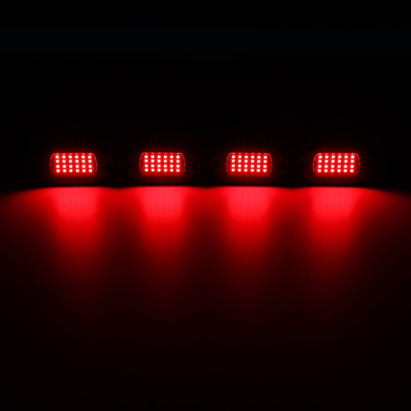 RGBW LED Rock Lights Kit with Bluetooth APP & Wireless Remote Control, Multicolor Neon Underglow Lights with Brake Light function for ATV UTV