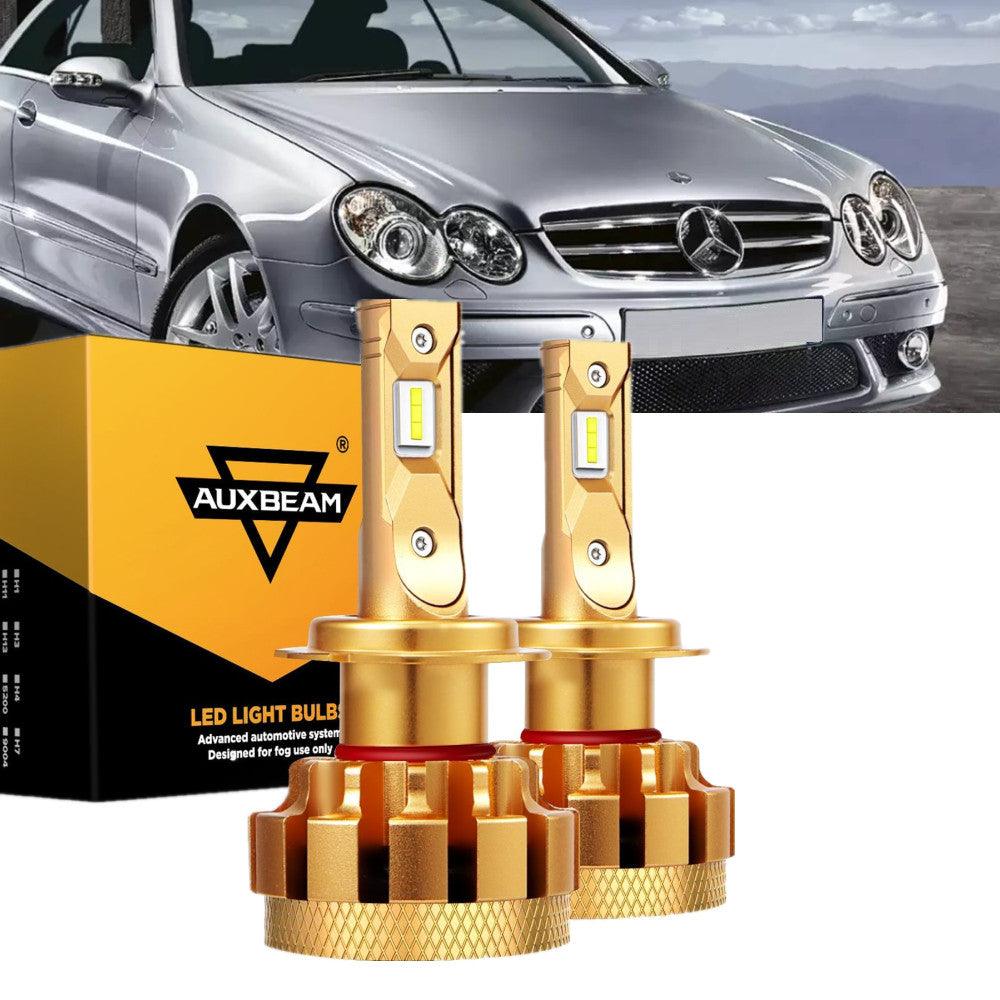 For 2007-2009 Mercedes-Benz CLK550 with Halogen Headlamps F-16 Plus Series Built-in Canbus LED Light Bulbs High Low Beam Bundle - Auxbeam  – éclairage LED auto