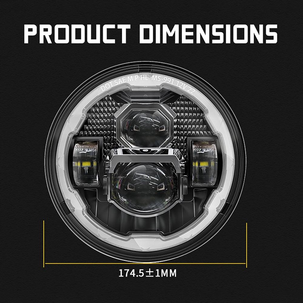 7 Inch LED Headlights with DRL&amp;Turn Signal High Low Beam For Jeep Wrangler JK TJ LJ CJ