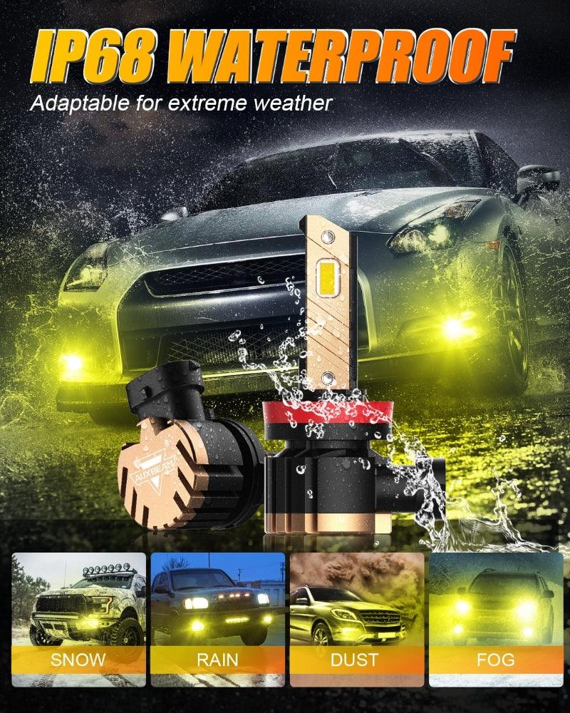 (2pcs/set) H11/H8/H9 8000LM 3000K Yellow Z3 LED Fog Light/DRL BULBS 44W For 2012-21015 TOYOTA TACOMA 