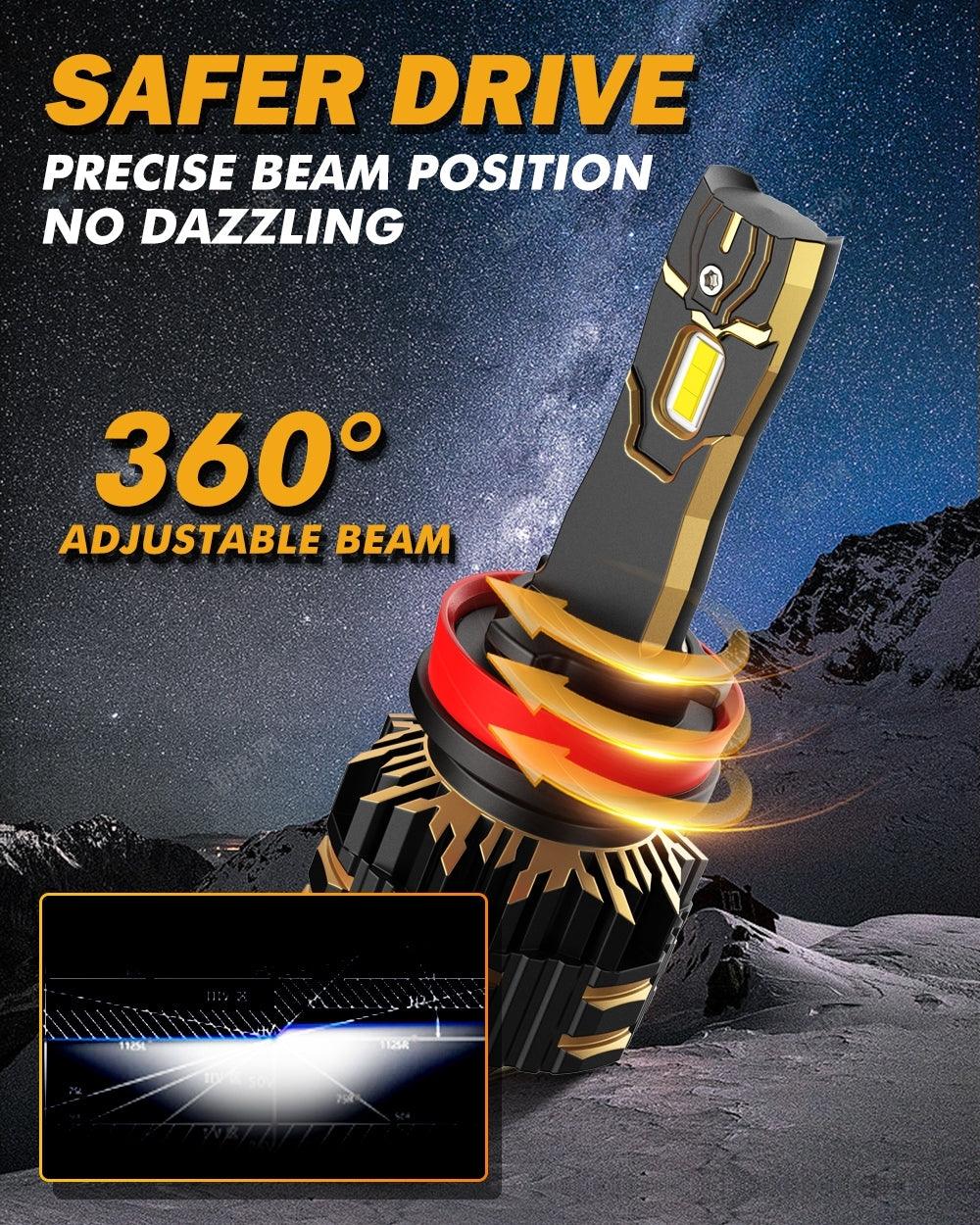 For 2007-2013 Toyota Tundra 9005 H11 LED Headlight Bulbs Bundle - Auxbeam  – éclairage LED auto