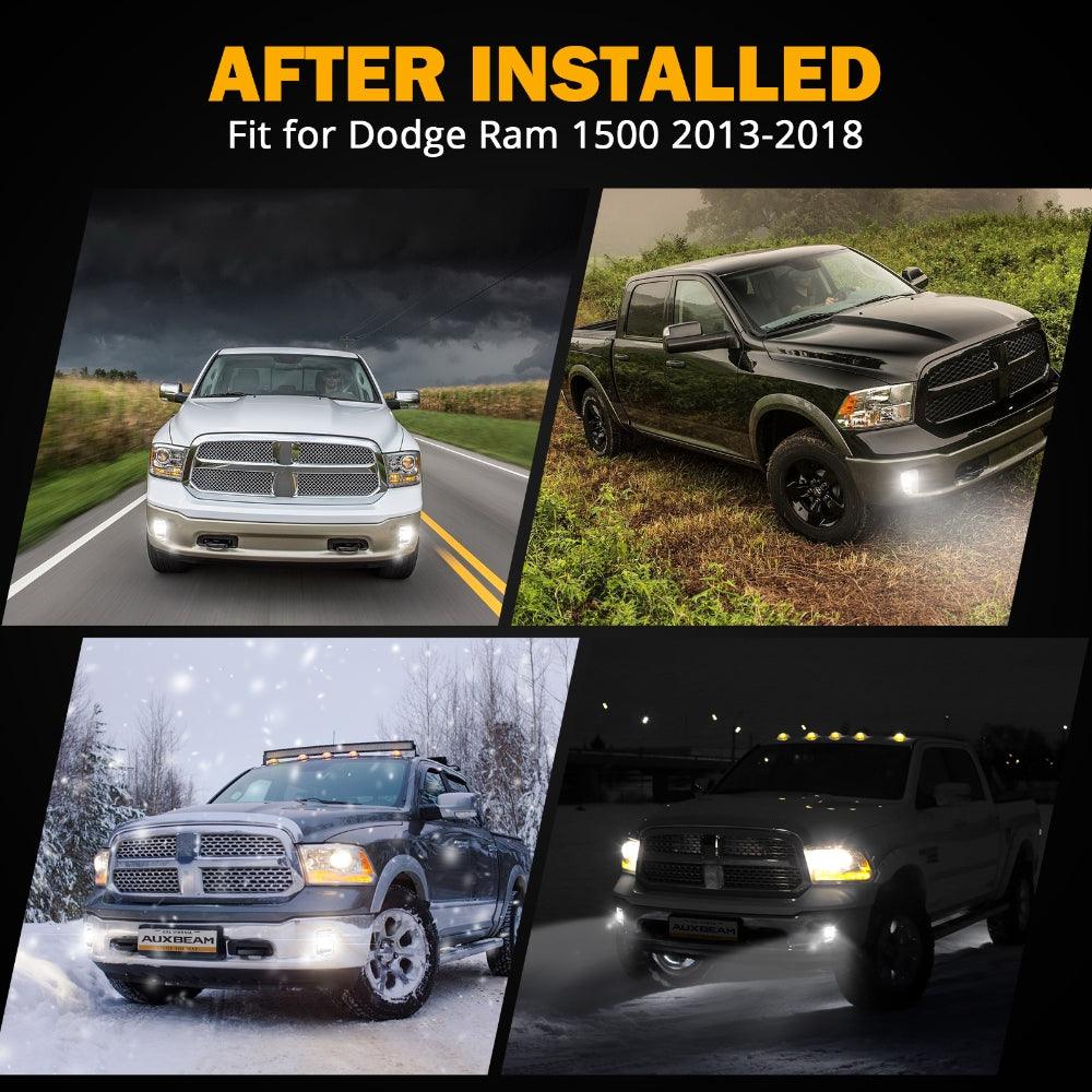 (2pcs/set) DOT Approved LED Fog Lights with DRL for Dodge Ram 1500 2013-2018