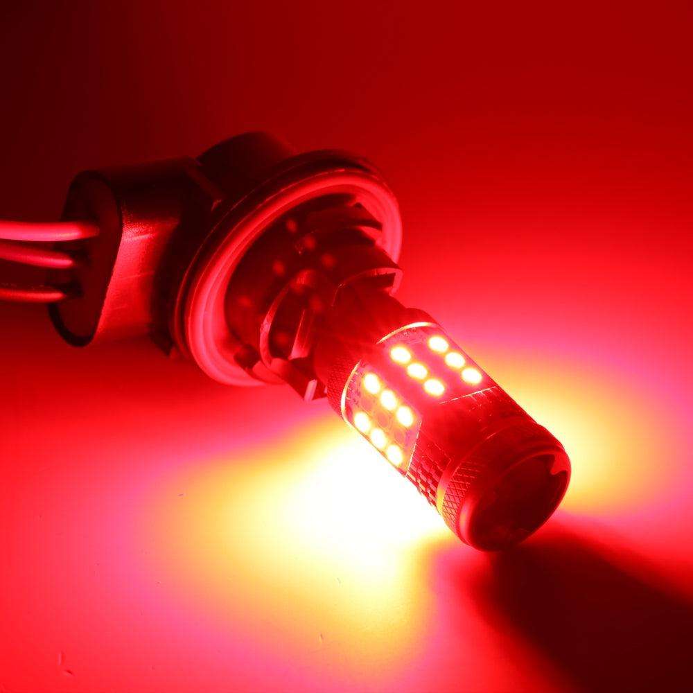 T20 7443 7440 LED Brake/Tail Light Bulbs 56W 600% High Brightness CAN-Bus Error Free Red B21 Series | 2 bulbs