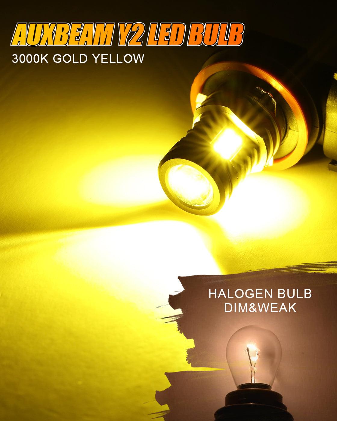 🔥(2pcs/set) H11/H8/H9/H16JP  Y2 Series 3-Sides Golden Yellow LED Fog Light/DRL