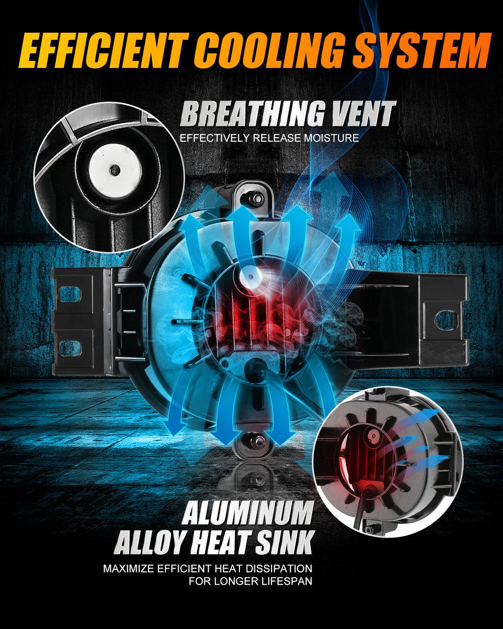 (2pcs/set) LED Fog Light Assembly w/ DRL+ Turn Signal Light for Dodge Ram 1500 2002-2008, Dodge Ram 2500/3500 2003-2009(Chrome) 