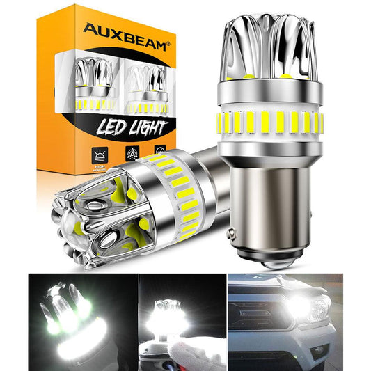 1157 BAY15D LED Backup Reverse/Turn Signal/Brake Tail Light Bulbs 14W 6000LM CAN-Bus Error Free 6500K White Y2 Series | 2 Bulbs