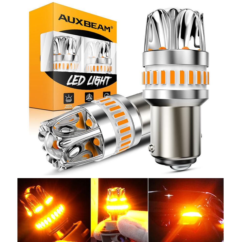 1157 BAY15D LED Turn Signal Light Rear/Front, Side Maker Light Bulbs 14W 6000LM CAN-Bus Error Free 3000K Amber Y2 Series | 2 Bulbs