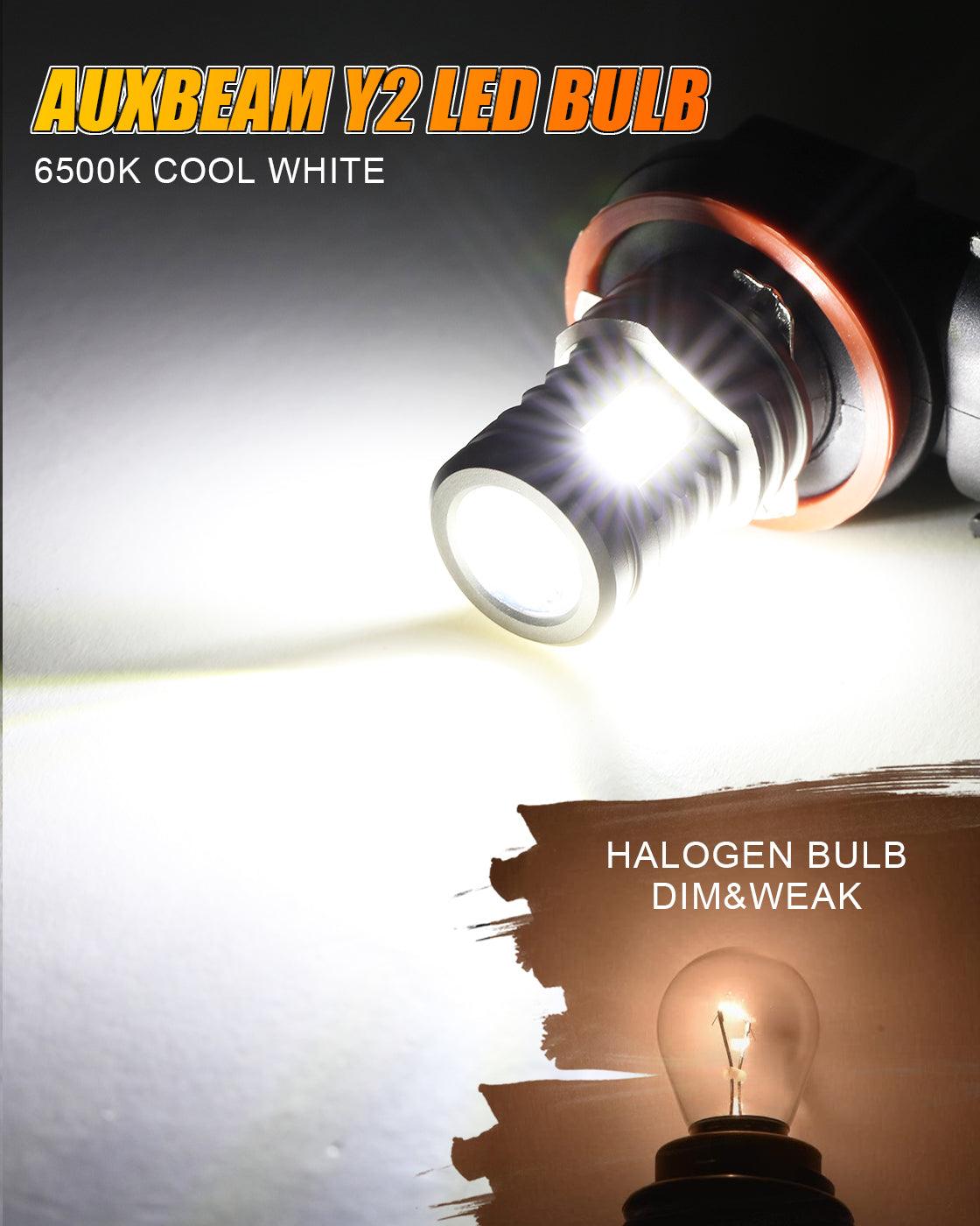 🔥(2pcs/set) H11/H8/H9/H16JP Y2 Series 3-Sides Cool White LED Fog Light/DRL