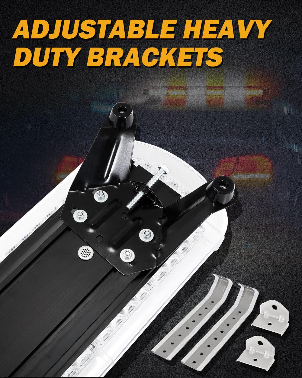 31.5" Rooftop Strobe Flashing Light Bar with Mounting Brackets 20 Flashing Modes Emergency Safety Warning Caution Beacon Lights