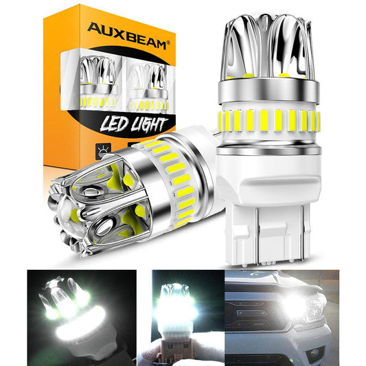 T20 7443 7440 LED Backup Reverse/Turn Signal/Brake Tail Light Bulbs 14W 6000LM CAN-Bus Error Free 6500K White Y2 Series | 2 Bulbs