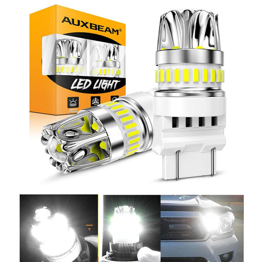 T25 3157 3156 LED Backup Reverse/Turn Signal/Brake Tail Light Bulbs 14W 6000LM CAN-Bus Error Free 6500K White Y2 Series | 2 bulbs