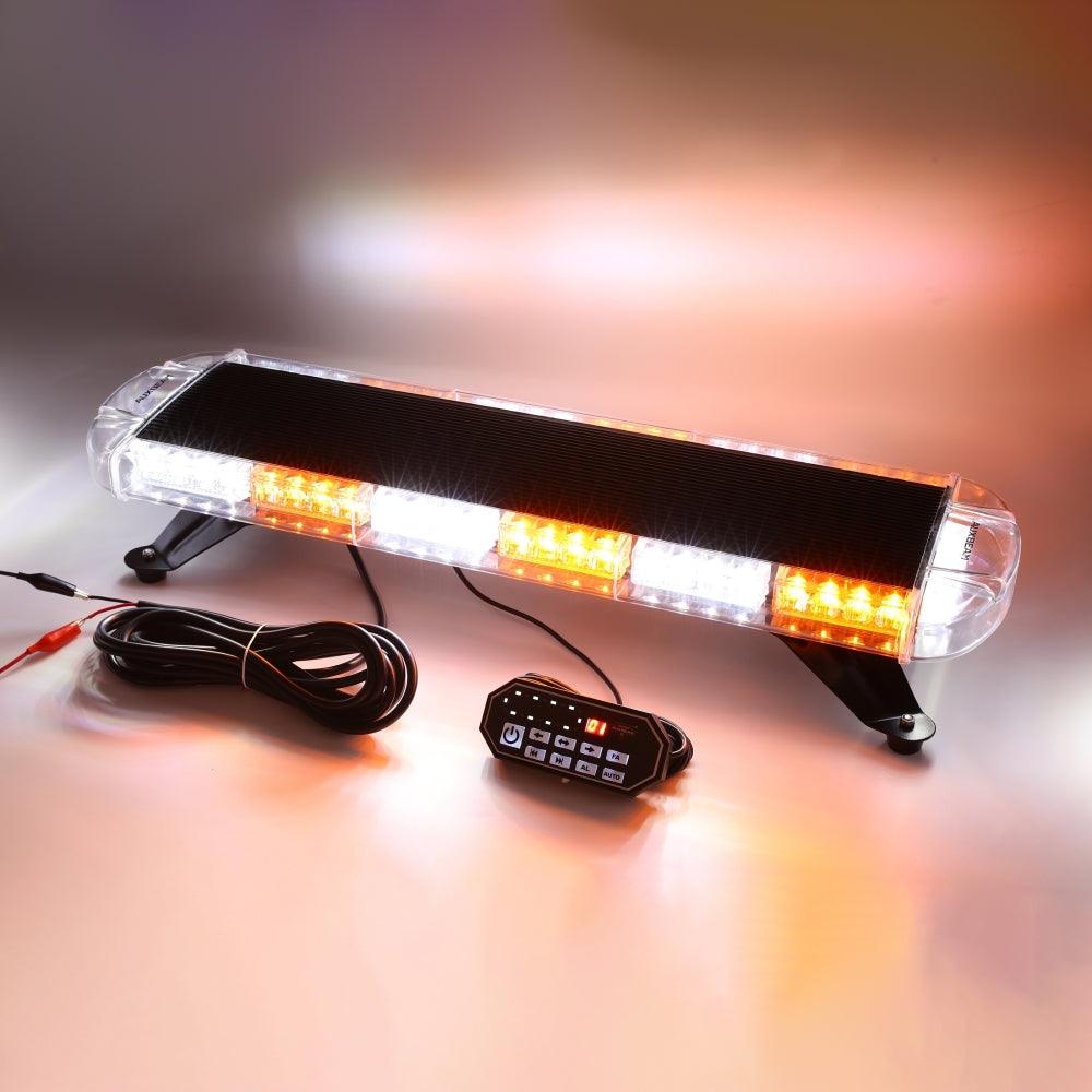 31.5" Rooftop Strobe Flashing Light Bar with Mounting Brackets 20 Flashing Modes Emergency Safety Warning Caution Beacon Lights