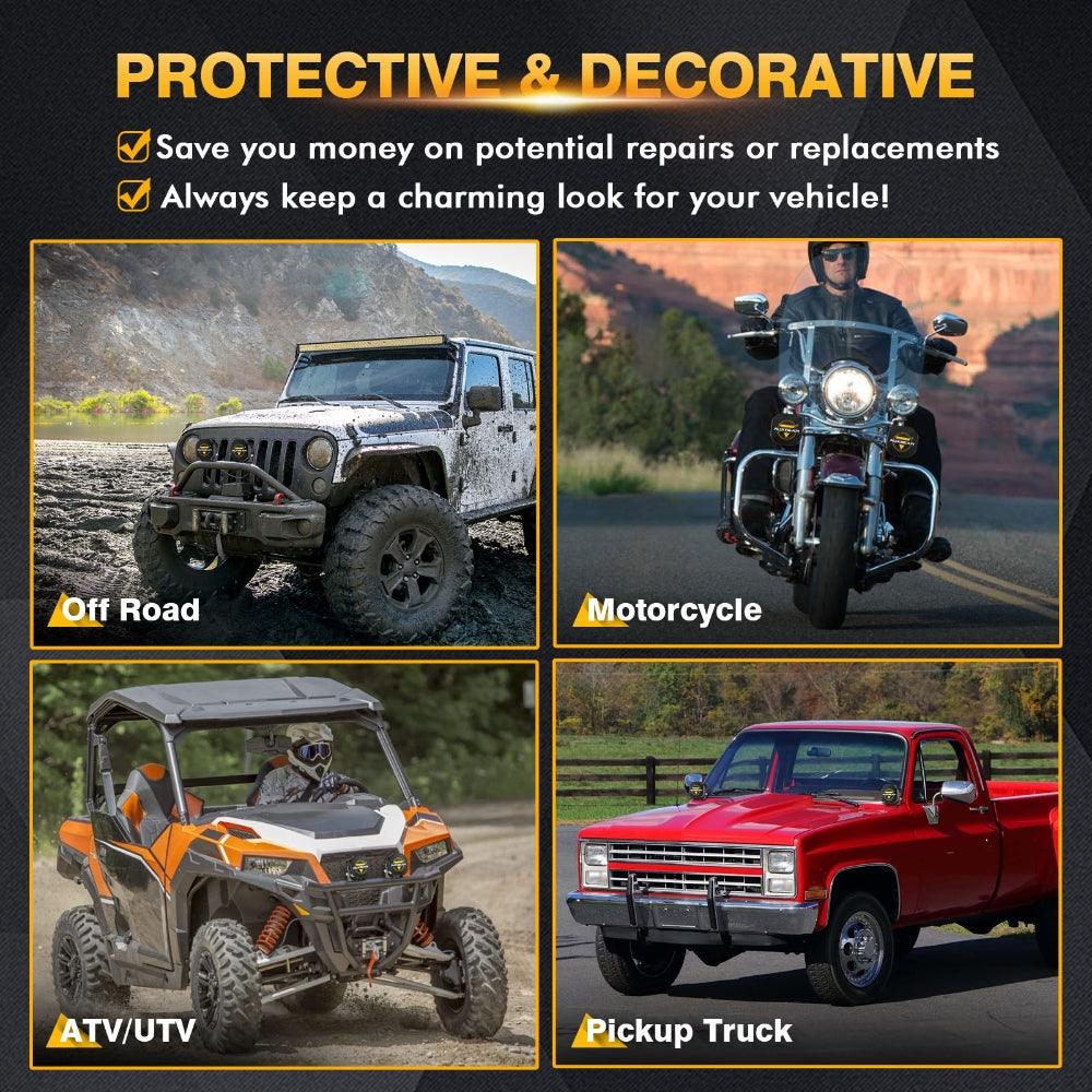 3 Inch LED Driving Light Black Cover Light Shield Cover - Auxbeam  – éclairage LED auto