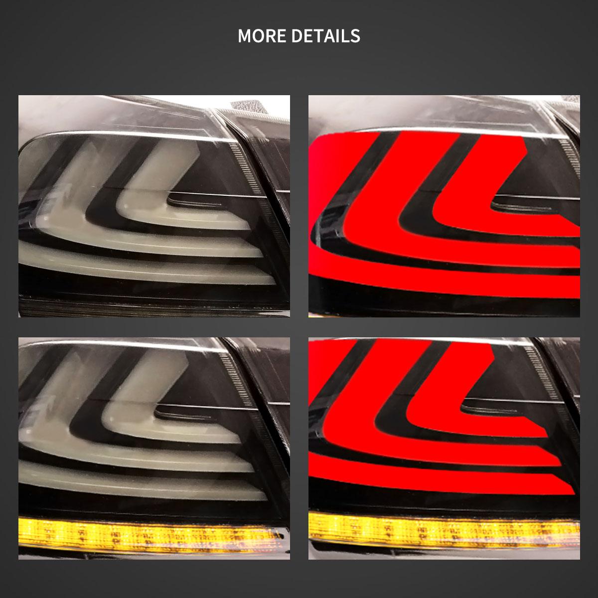 مجموعة مصابيح خلفية LED مع إشارة انعطاف متسلسلة لسيارة هوندا أكورد سيدان الجيل التاسع موديلات 2013-2017